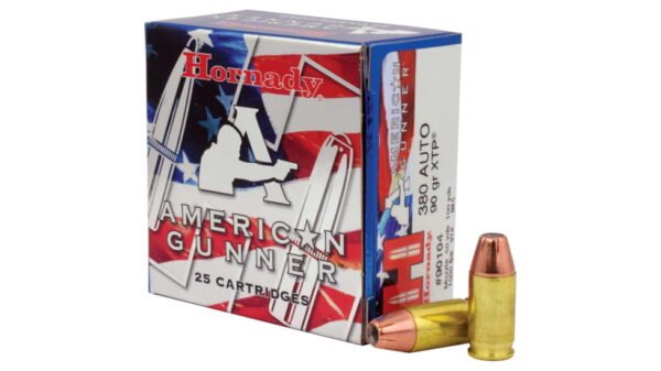 opplanet hornady american gunner pistol ammo 380 acp extreme terminal performance 90 grain 25 rounds box 90104 main 1