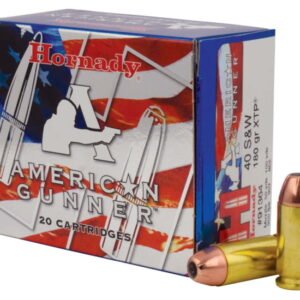 opplanet hornady american gunner pistol ammo 40 s w extreme terminal performance 180 grain 20 rounds box 91364 main 1