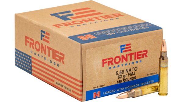 opplanet hornady frontier rifle ammo 5 56x45mm nato full metal jacket 62 grain 150 rounds box fr2615 main 1