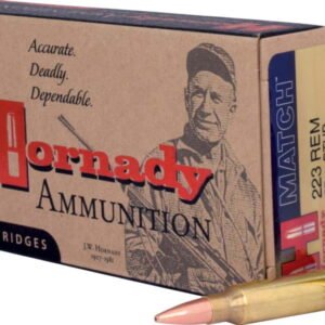 opplanet hornady match rifle ammo 223 remington boat tail hollow point 75 grain 20 rounds box 8026 main 1
